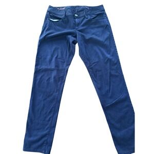 Lilly Pulitzer Worth Skinny‎ Pants Women 12 Navy Blue Cotton Preppy 67093